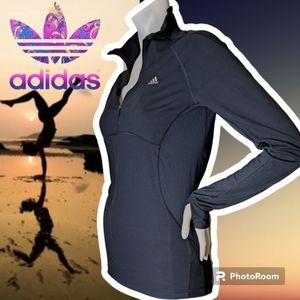 ADIDAS NEW Fast Running Aeroready Paneled Climalite Black Pullover Top Sz SMALL